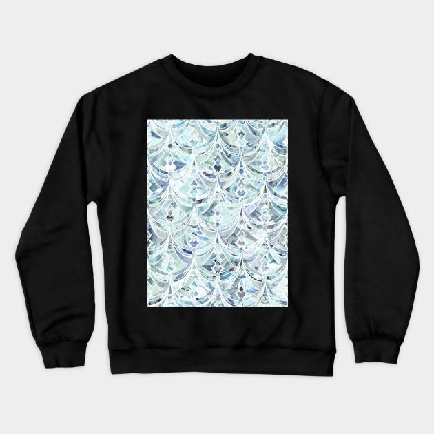 Ice and Diamonds Art Deco Pattern Crewneck Sweatshirt by micklyn